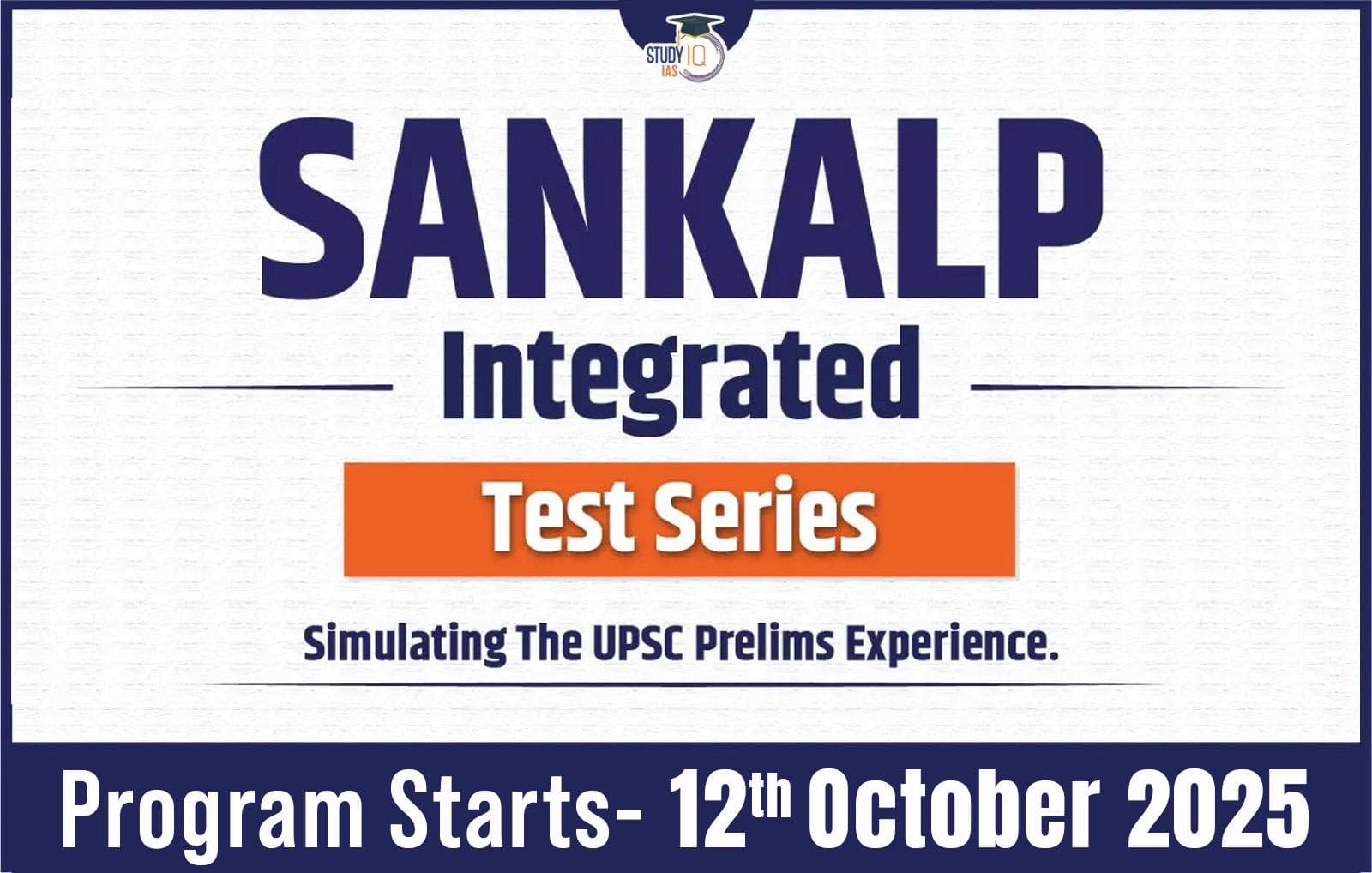 Sankalp Integrated Test Series 2026 October - PRY