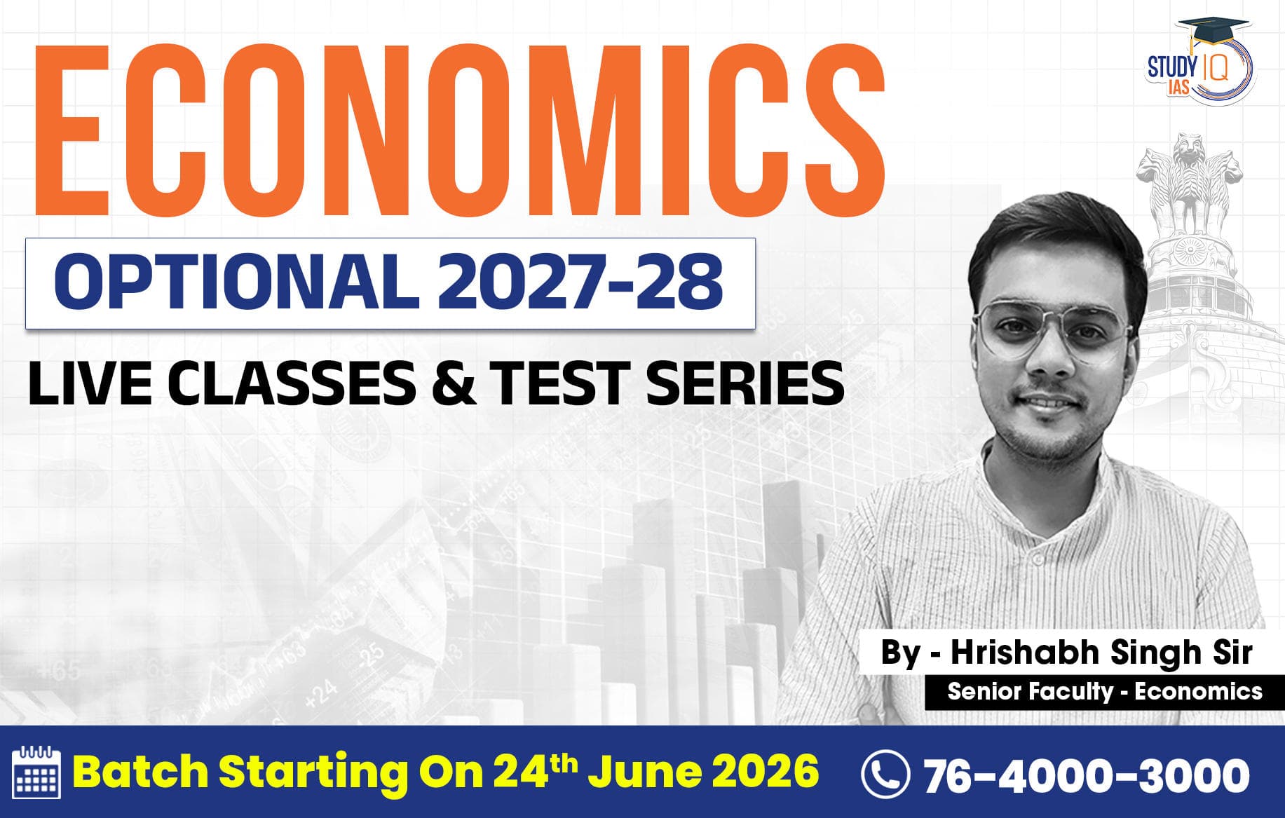 UPSC IAS (Mains) Economics Optional Live 2027-28 (Comprehensive) June Batch By Hrishabh Singh (Gold)