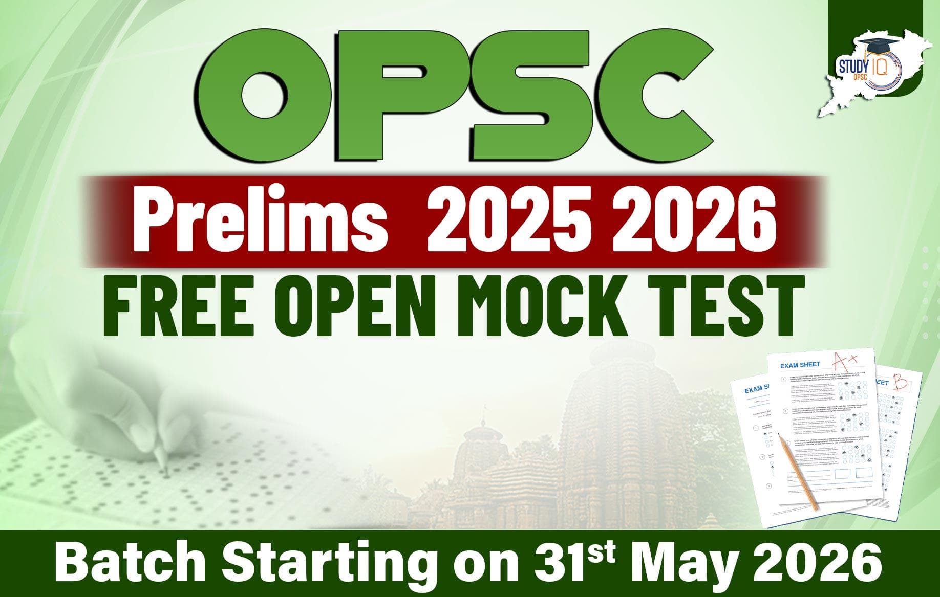 OPSC Prelims 2025- 2026 – FREE Open Mock Test